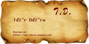 Tér Dóra névjegykártya